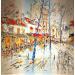 Peinture On aime Paris en automne par Rousseau Patrick | Tableau Figuratif Urbain Huile