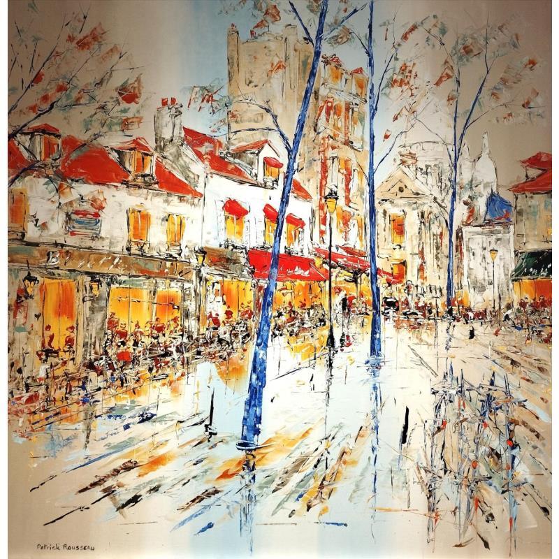 Peinture On aime Paris en automne par Rousseau Patrick | Tableau Figuratif Huile Urbain