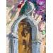 Peinture Glycine sur la veille porte en Provence par Brooksby | Tableau Figuratif Architecture Huile