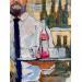 Peinture Parisian Cafe Dream par Brooksby | Tableau Figuratif Scènes de vie Huile