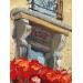 Painting Parisian Balcony - Chez Moi by Brooksby | Painting Figurative Life style Architecture Oil