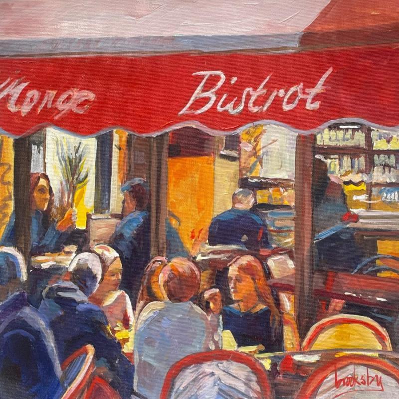 Painting Bistrot Monge by Brooksby | Painting Figurative Life style Oil