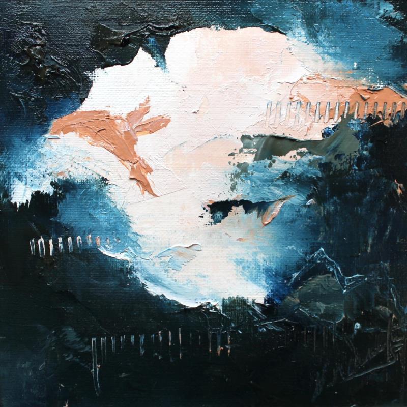 Gemälde L'ange flotte dans le vent von Dumontier Nathalie | Gemälde Abstrakt Öl Minimalistisch