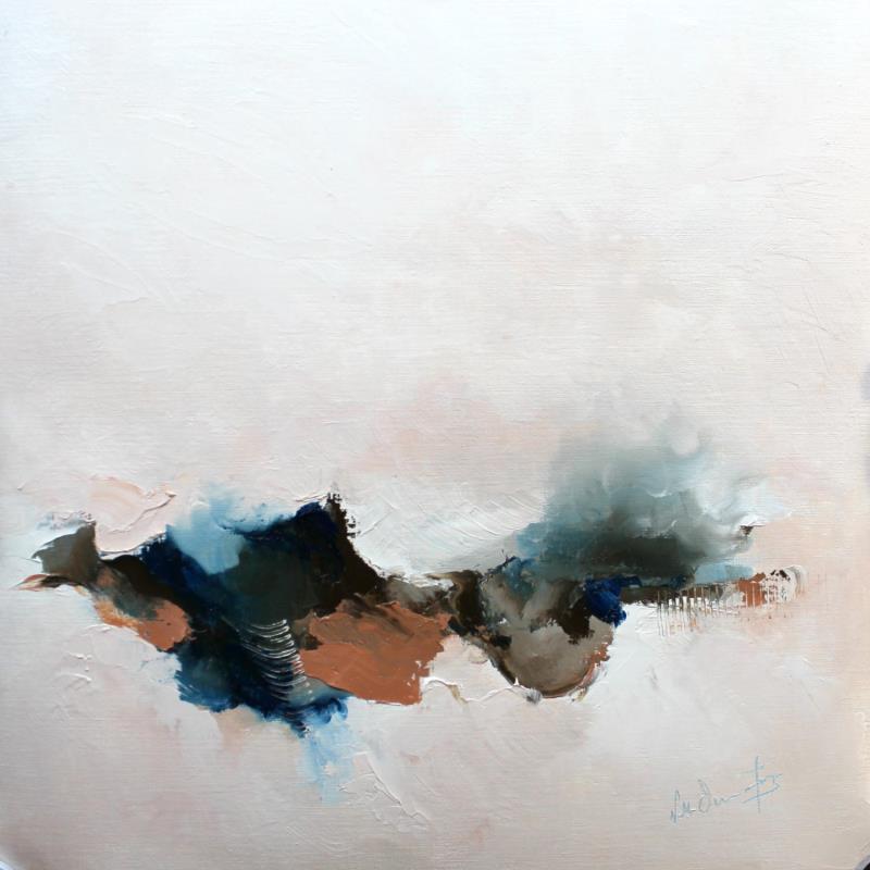 Painting Le ciel s'habille de rose by Dumontier Nathalie | Painting Abstract Oil Minimalist