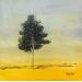 Peinture Un arbre dans le soleil. par Escolier Odile | Tableau Figuratif Paysages Nature Minimaliste Acrylique