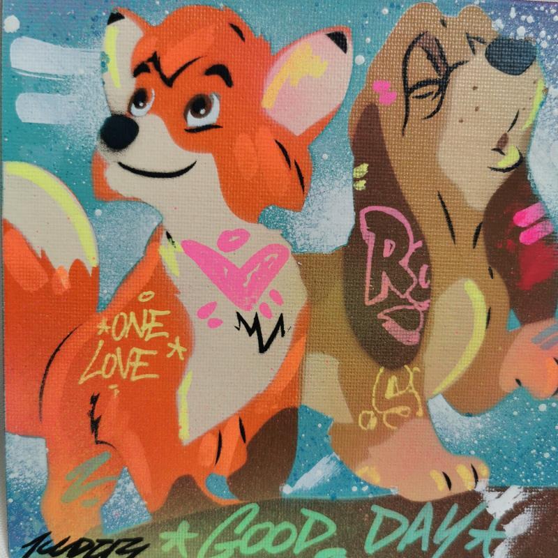 Peinture Rox et Rouky par Kedarone | Tableau Pop-art Acrylique, Graffiti Icones Pop
