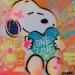 Peinture Snoopy little heart par Kedarone | Tableau Pop-art Icones Pop Graffiti Acrylique