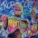 Gemälde Robocop von Kedarone | Gemälde Pop-Art Pop-Ikonen Graffiti Acryl