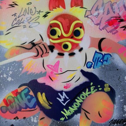 Painting Mononoké by Kedarone | Painting Pop-art Acrylic, Graffiti Pop icons