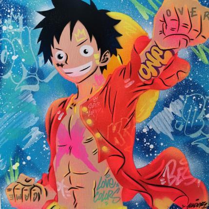 Painting Luffy one by Kedarone | Painting Pop-art Acrylic, Graffiti Pop icons
