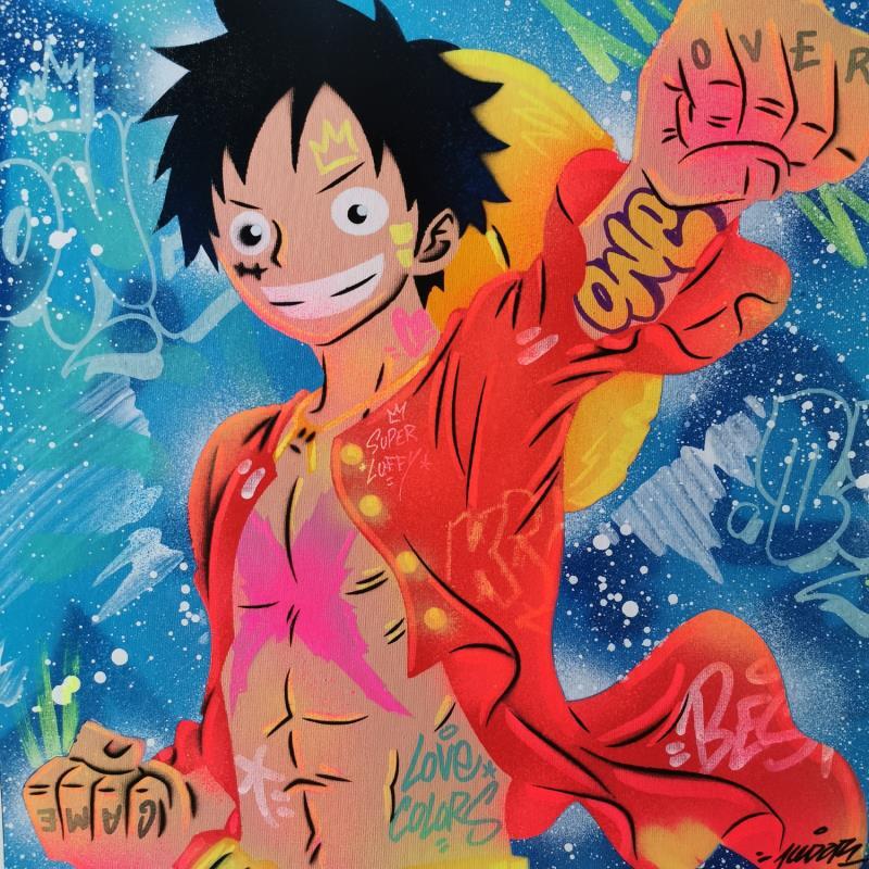 Peinture Luffy one par Kedarone | Tableau Pop-art Icones Pop Graffiti Acrylique
