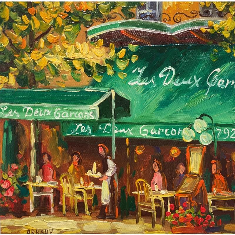Painting Les deux Garçons by Arkady | Painting Figurative Life style