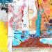 Gemälde Sans toi von Sablyne | Gemälde Art brut Porträt Alltagsszenen Holz Pappe Acryl Collage Tinte Pastell Upcycling Papier Pigmente