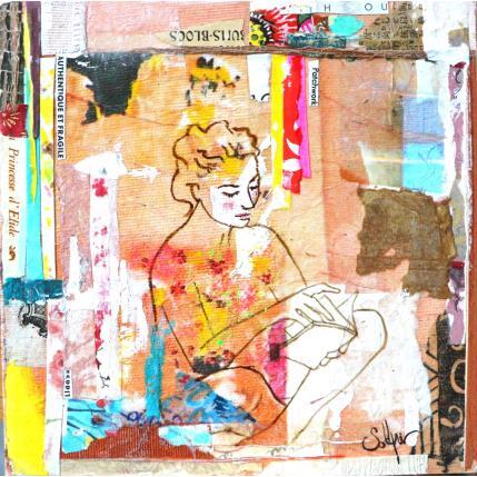 Painting Sans toi by Sablyne | Painting Raw art Acrylic, Cardboard, Gluing, Ink, Paper, Pastel, Pigments, Upcycling, Wood Life style, Pop icons, Portrait