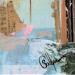 Gemälde Manureva von Sablyne | Gemälde Art brut Porträt Alltagsszenen Holz Pappe Acryl Collage Tinte Pastell Blattgold Upcycling Papier Pigmente