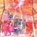 Peinture Femme funk par Sablyne | Tableau Figuratif Portraits Scènes de vie Bois Carton Acrylique Collage Encre Pastel Textile Feuille d'or Upcycling Pigments