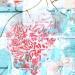 Peinture Poésie de l'instant par Sablyne | Tableau Figuratif Portraits Société Scènes de vie Bois Carton Acrylique Collage Encre Pastel Textile Feuille d'or Upcycling Papier Pigments