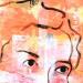Gemälde Ether von Sablyne | Gemälde Figurativ Porträt Gesellschaft Alltagsszenen Graffiti Holz Pappe Acryl Collage Tinte Pastell Blattgold Upcycling Papier Pigmente