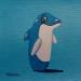 Peinture Dolphin par Trevisan Carlo | Tableau Surréalisme Enfant Huile
