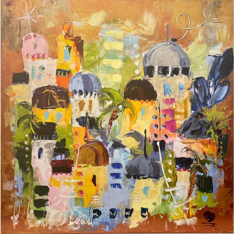 Painting Orientalisme by Bastide d´Izard Armelle | Painting Abstract Landscapes Urban Architecture Acrylic