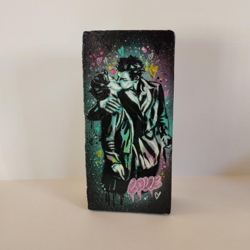 Sculpture Le baiser de Doisneau par Sufyr | Sculpture Street Art Portraits Graffiti Posca
