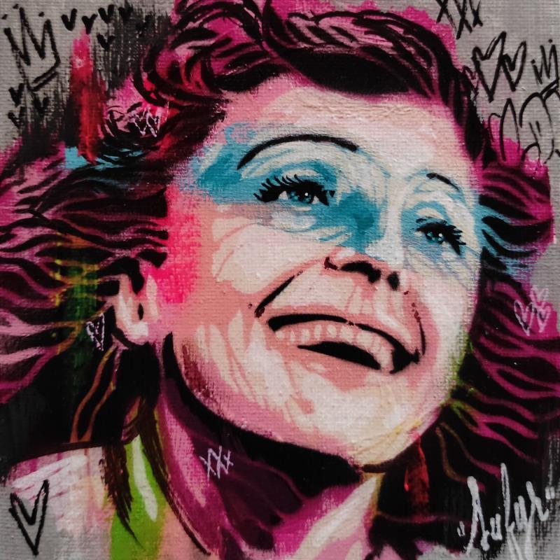 Gemälde Edith Piaf von Sufyr | Gemälde Street art Pop-Ikonen Graffiti Posca