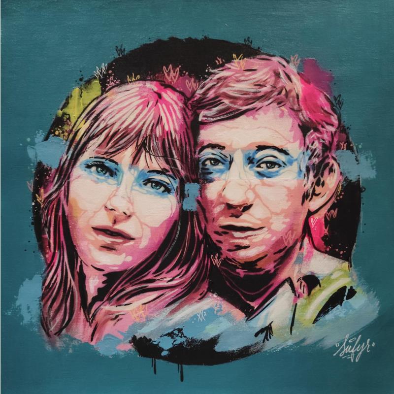 Peinture Jane et Serge  par Sufyr | Tableau Street Art Graffiti, Posca Icones Pop, Portraits