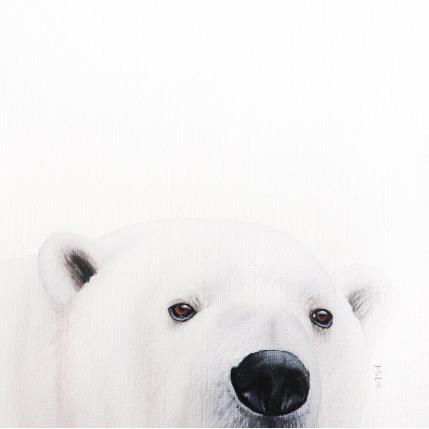 Gemälde I SEE YOU 48 von Milie Lairie | Gemälde Realismus Öl Natur, Schwarz & Weiß, Tiere