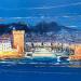 Peinture Marseille, la ville aux yeux bleus par Corbière Liisa | Tableau Figuratif Paysages Huile