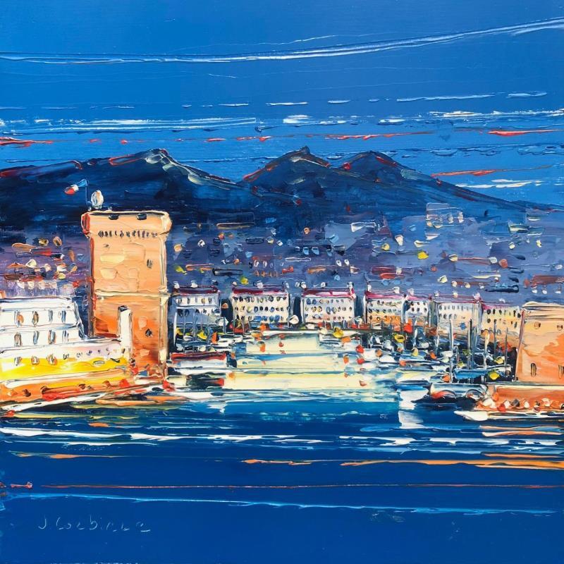 Painting Marseille, la ville aux yeux bleus by Corbière Liisa | Painting Figurative Oil Landscapes