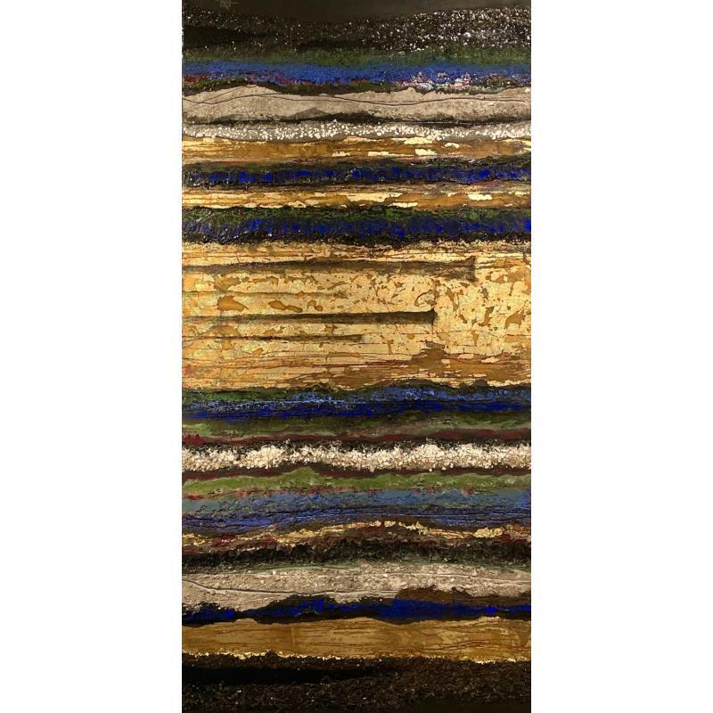 Painting Like a forest by Boiteux Etienne | Painting Abstract Acrylic, Gold leaf