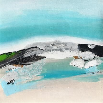 Painting Les promesses de l'eau 2 by Han | Painting Abstract Minimalist