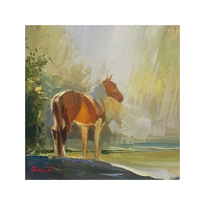 Painting Warm Evening by Bond Tetiana | Painting Realism Oil Animals