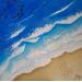 Peinture ILHA DE FERNANDO DE NORONHA par Geiry | Tableau Matiérisme Paysages Nature Animaux Bois Acrylique Résine Pigments Poudre de marbre