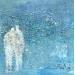Peinture A la lisière du ciel par Escolier Odile | Tableau Figuratif Paysages Scènes de vie Minimaliste Acrylique