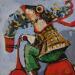 Painting Paseo en Moto by Villanueva Puigdelliura Natalia | Painting Figurative Animals Acrylic Resin