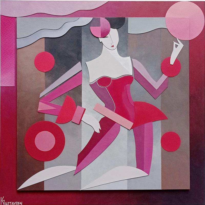 Painting La danse by Gustavsen Karl | Painting Figurative Acrylic, Gluing Life style, Mode