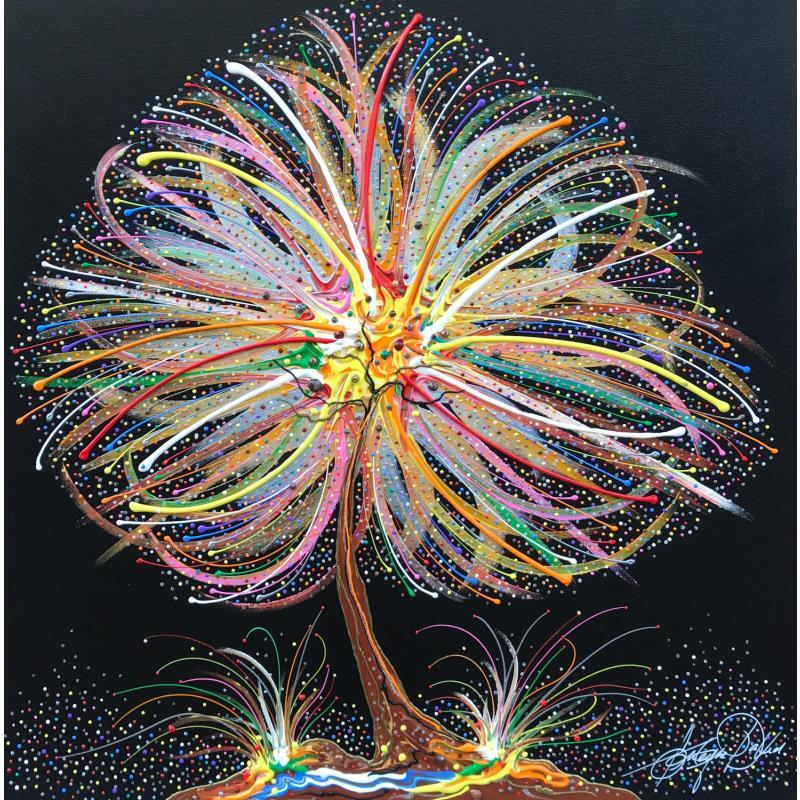Painting Le chant des arbres by Fonteyne David | Painting Figurative Acrylic Nature