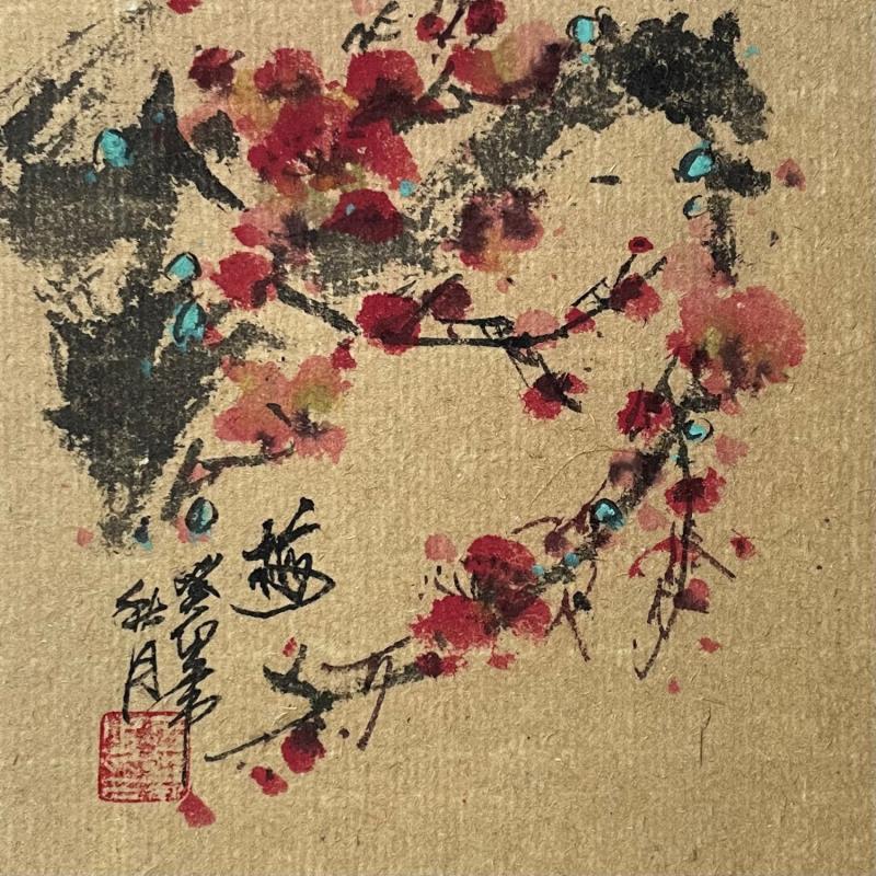 Peinture Cherry blossom par Yu Huan Huan | Tableau Figuratif Nature Encre