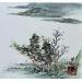 Peinture Lake   par Yu Huan Huan | Tableau Figuratif Paysages Encre