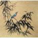 Gemälde Bamboo Grove Melody von Yu Huan Huan | Gemälde Figurativ Tiere Tinte