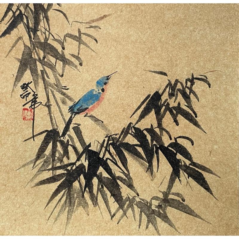 Gemälde Bamboo Grove Melody von Yu Huan Huan | Gemälde Figurativ Tiere Tinte