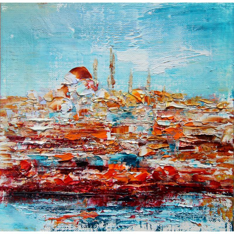 Painting Istanbul from the sea 5 by Reymond Pierre | Painting Figurative Landscapes Urban Oil