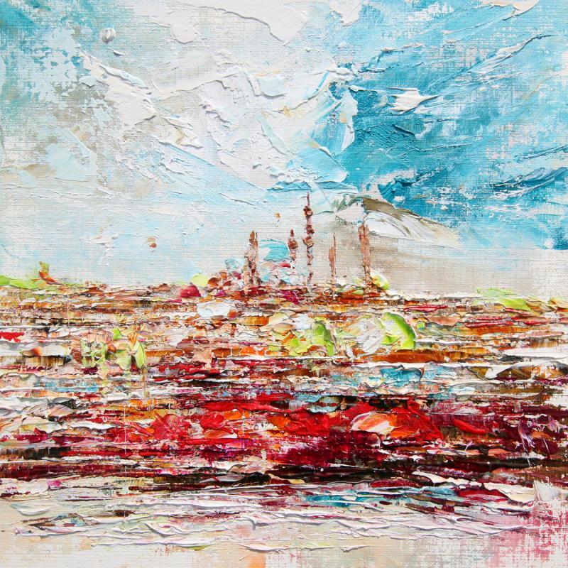 Painting Istanbul from the sea 2 by Reymond Pierre | Painting Figurative Oil Landscapes, Pop icons, Urban