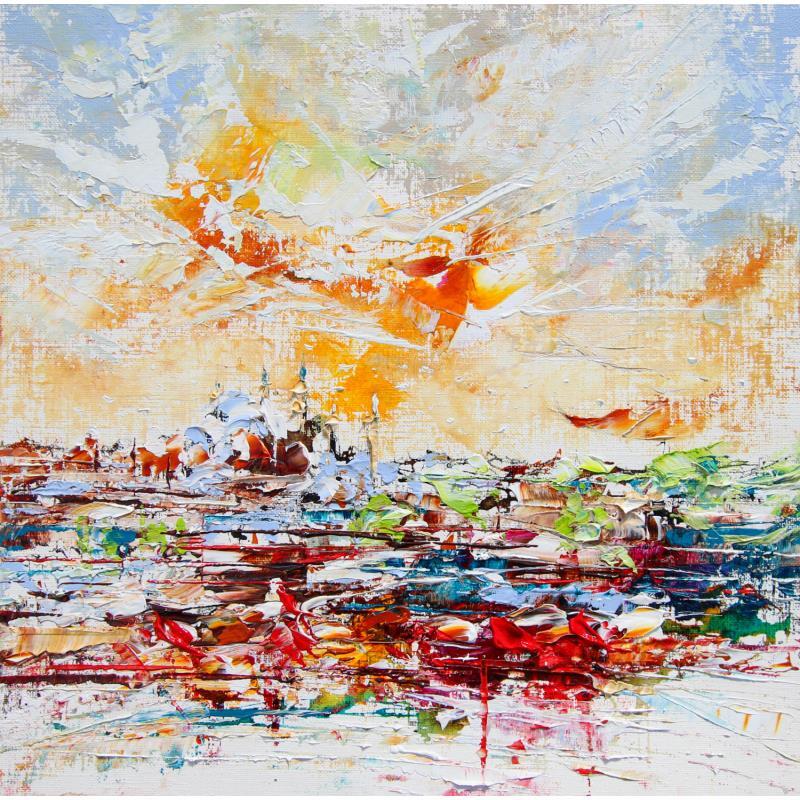 Painting Istanbul from the sea 4 by Reymond Pierre | Painting Figurative Landscapes Urban Oil