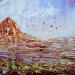 Peinture F4 - Uchisar The pigeon valley Cappadocia 3 par Reymond Pierre | Tableau Figuratif Paysages Urbain Huile