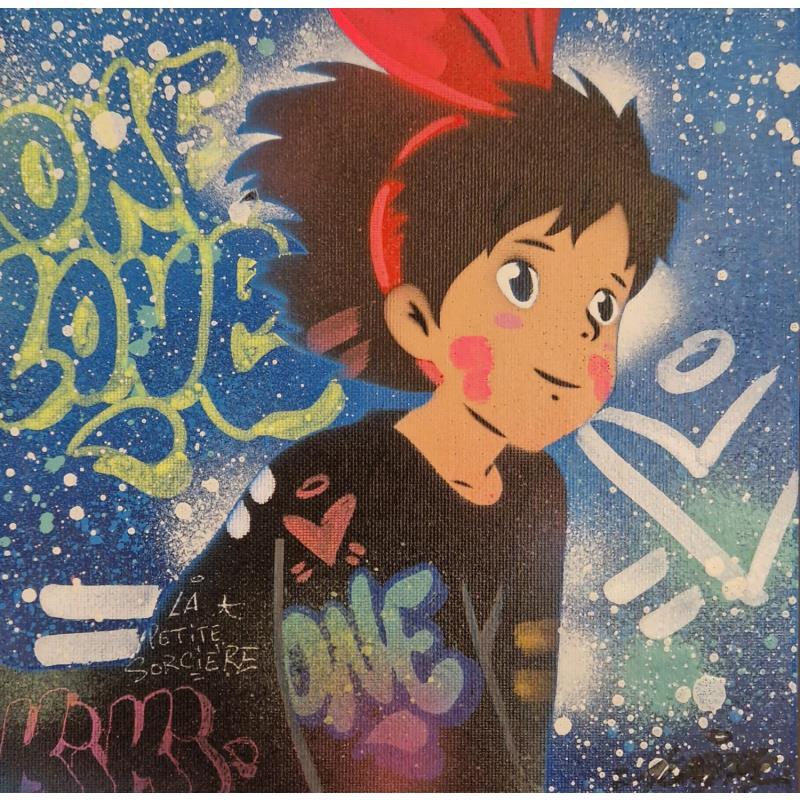 Painting Kiki by Kedarone | Painting Pop-art Pop icons Graffiti Acrylic