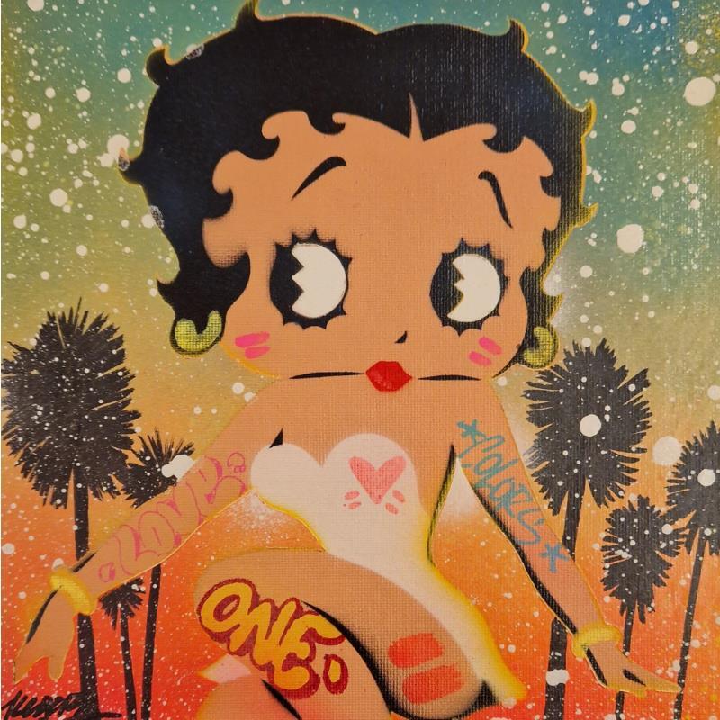 Peinture Betty Boop Plage  par Kedarone | Tableau Pop-art Acrylique, Graffiti Icones Pop