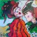 Painting Complicit friendship  by Garilli Nicole | Painting Figurative Life style Acrylic