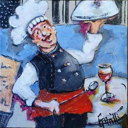 Painting It's the chef who serves by Garilli Nicole | Painting Figurative Acrylic Life style